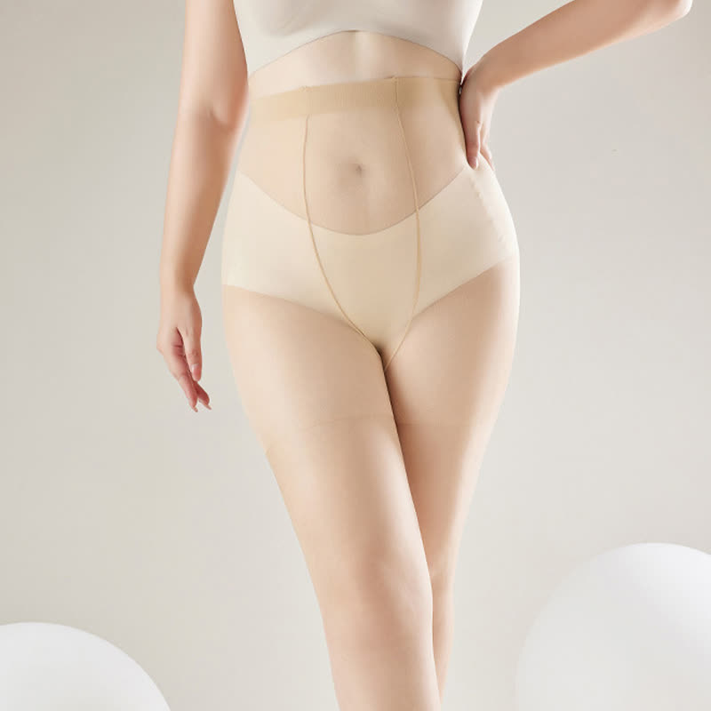 Ultradünne, transparente Strumpfhosen mit hoher Taille, die nicht hängen bleiben (2 Paar)