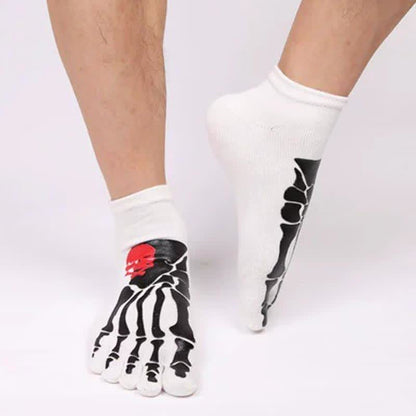 Zehensocken mit Totenkopf- und Krallen-Print (6 Paar)