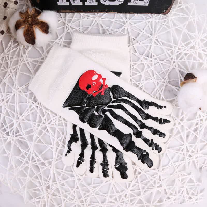 Zehensocken mit Totenkopf- und Krallen-Print (6 Paar)