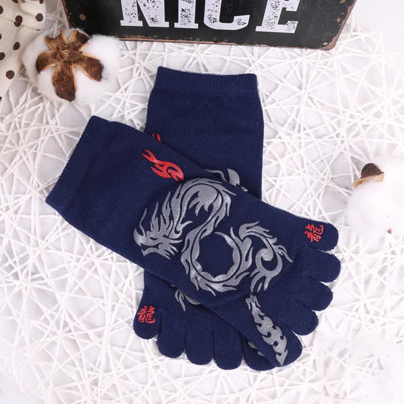 Zehensocken mit Totenkopf- und Krallen-Print (6 Paar)