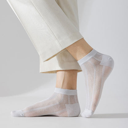 Einfarbige, dünne, atmungsaktive, schweißabsorbierende Socken (5 Paar)