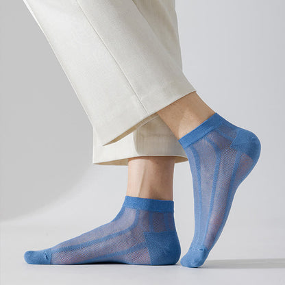 Einfarbige, dünne, atmungsaktive, schweißabsorbierende Socken (5 Paar)