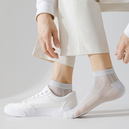 Einfarbige, dünne, atmungsaktive, schweißabsorbierende Socken (5 Paar)