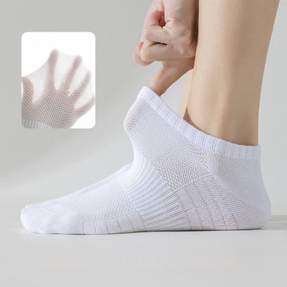 Leichte, atmungsaktive Mesh-Socken in Übergröße, einfarbig, Füßlinge (6 Paar)