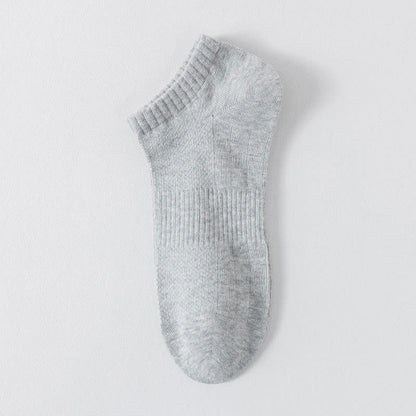 Leichte, atmungsaktive Mesh-Socken in Übergröße, einfarbig, Füßlinge (6 Paar)