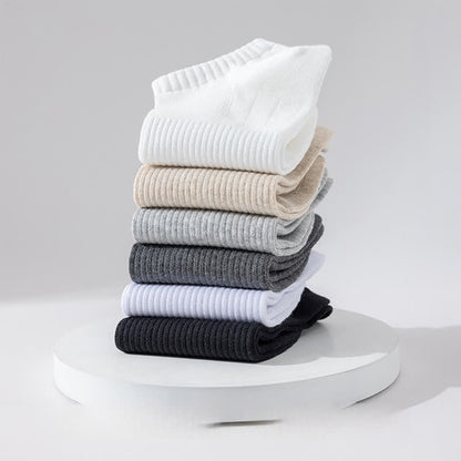 Leichte, atmungsaktive Mesh-Socken in Übergröße, einfarbig, Füßlinge (6 Paar)
