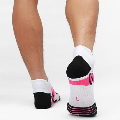 Atmungsaktive Sportsöckchen mit leuchtenden Farbblöcken (4 Paar)