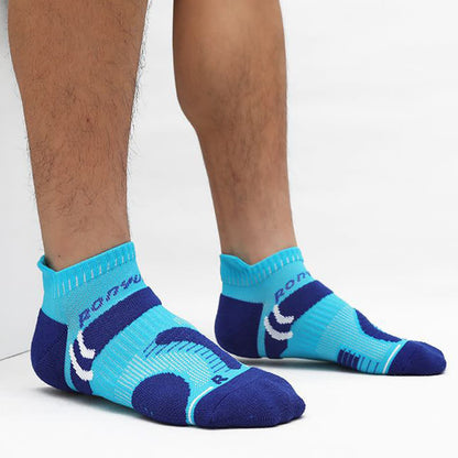 Atmungsaktive Sportsöckchen mit leuchtenden Farbblöcken (4 Paar)