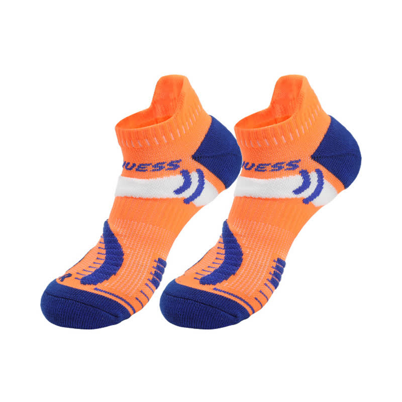Atmungsaktive Sportsöckchen mit leuchtenden Farbblöcken (4 Paar) - Orange - EU39-44 (US6-10) - image 6