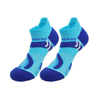 Atmungsaktive Sportsöckchen mit leuchtenden Farbblöcken (4 Paar) - Blau - EU39-44 (US6-10) - image 2