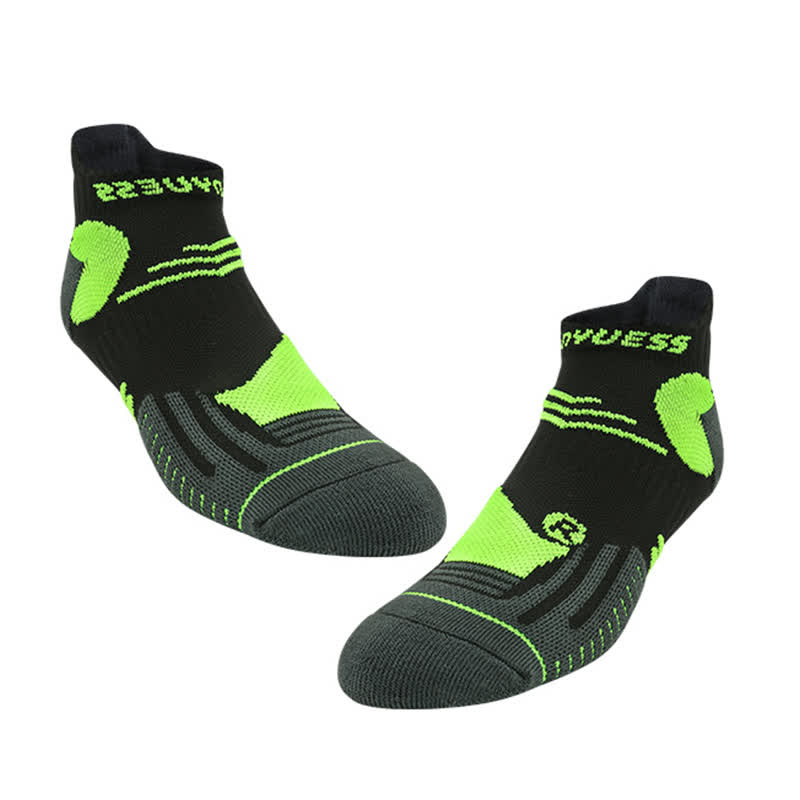 Atmungsaktive Sportsöckchen mit buntem Blockmuster (5 Paar) - Schwarz - EU39-44 (US6-10) - image 1