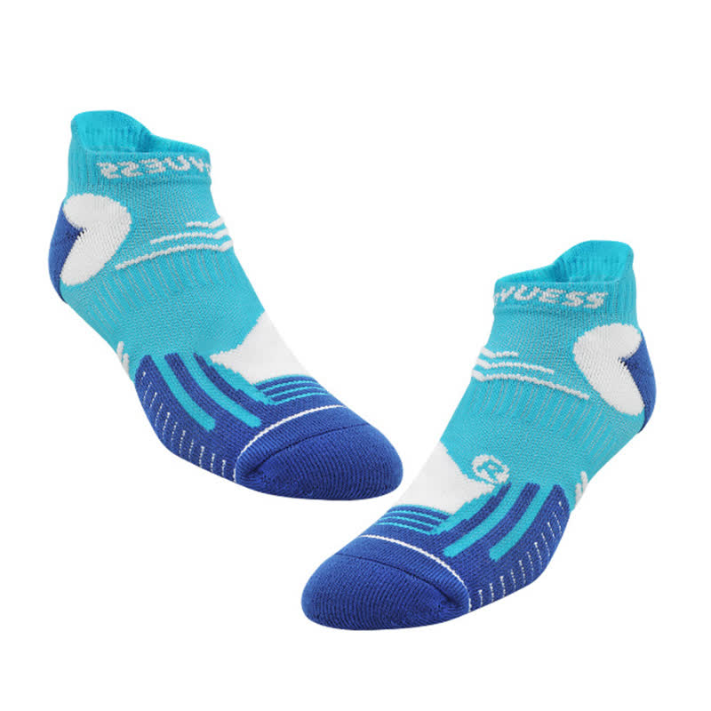 Atmungsaktive Sportsöckchen mit buntem Blockmuster (5 Paar) - Blau - EU39-44 (US6-10) - image 2