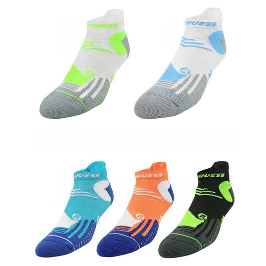 Atmungsaktive Sportsöckchen mit buntem Blockmuster (5 Paar) - Mehrfarbig - EU39-44 (US6-10) - image 0