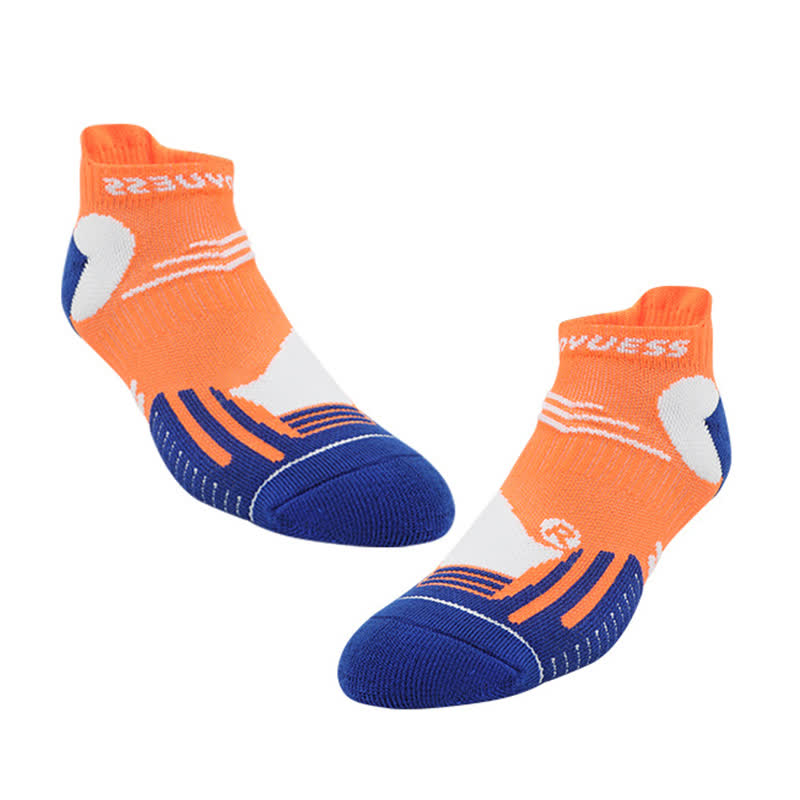 Atmungsaktive Sportsöckchen mit buntem Blockmuster (5 Paar)