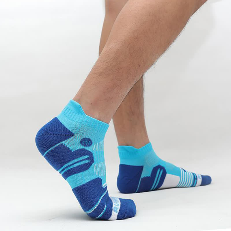 Atmungsaktive Sportsöckchen mit Farbblockstreifen (5 Paar)