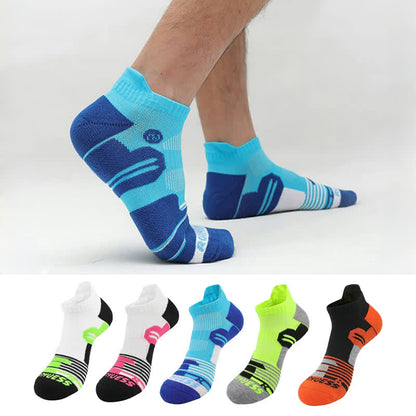 Atmungsaktive Sportsöckchen mit Farbblockstreifen (5 Paar)