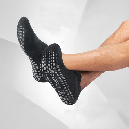 Einfarbige, rutschfeste, atmungsaktive Yoga-Sportsocken (3 Paar)
