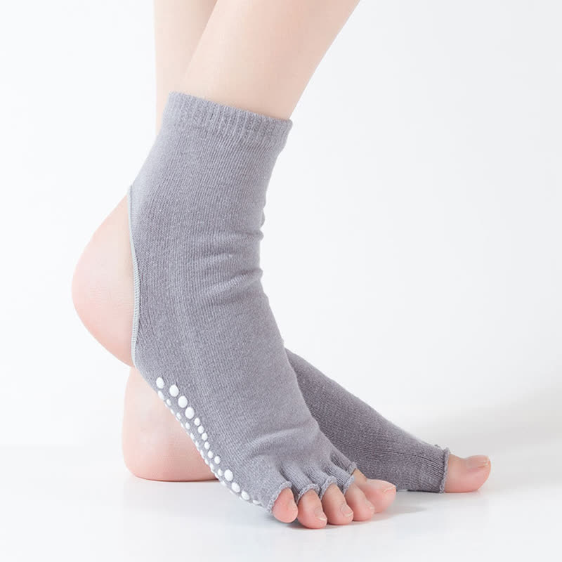 Yoga-Sportsocken mit offener Zehenpartie und offener Ferse (6 Paar)