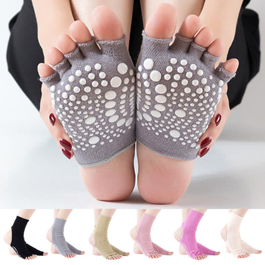 Yoga-Sportsocken mit offener Zehenpartie und offener Ferse (6 Paar)