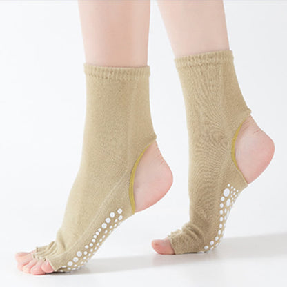 Yoga-Sportsocken mit offener Zehenpartie und offener Ferse (6 Paar)