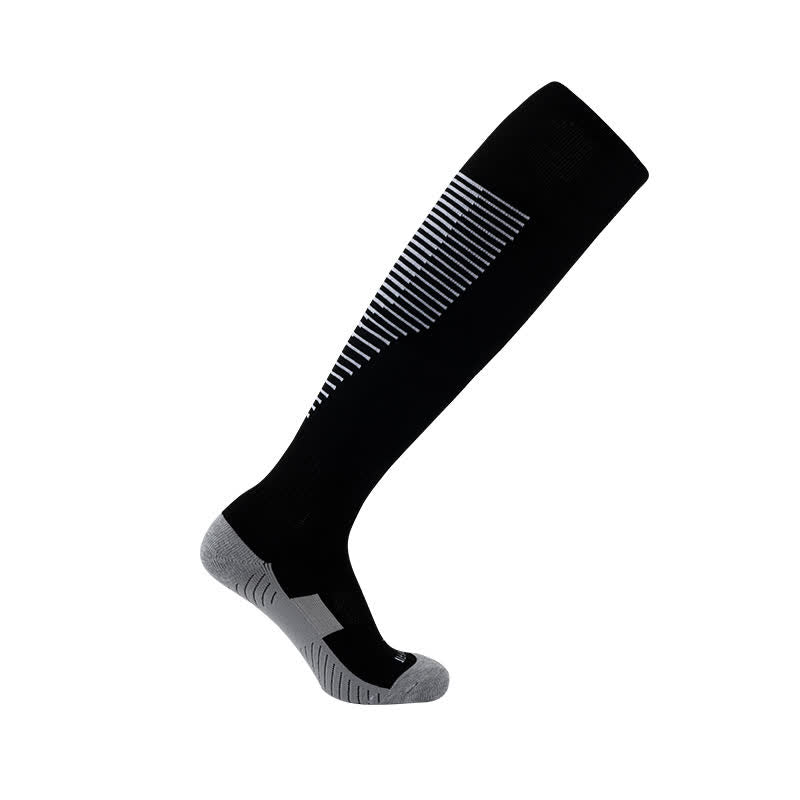 Schweißabsorbierende kniehohe Sport-Fußballsocken (5 Paar)