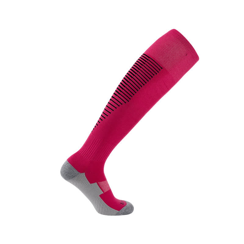 Schweißabsorbierende kniehohe Sport-Fußballsocken (5 Paar)