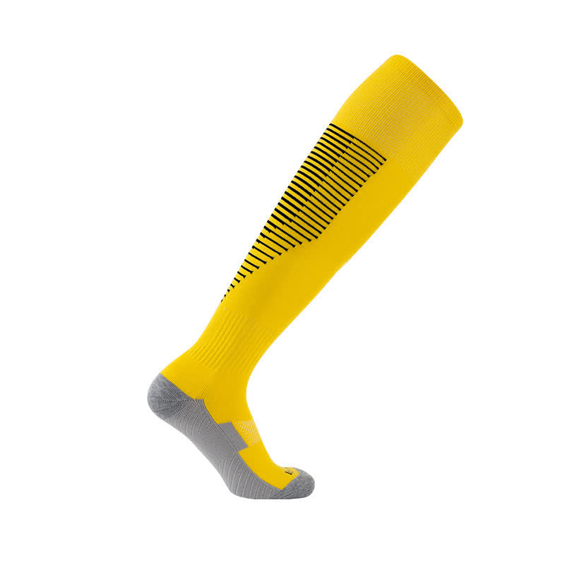 Schweißabsorbierende kniehohe Sport-Fußballsocken (5 Paar)