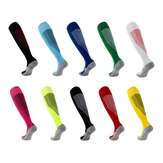 Schweißabsorbierende kniehohe Sport-Fußballsocken (5 Paar)