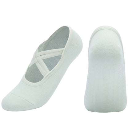 Einfarbige, rutschfeste Yoga-Fitnesssocken (5 Paar)