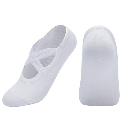 Einfarbige, rutschfeste Yoga-Fitnesssocken (5 Paar)