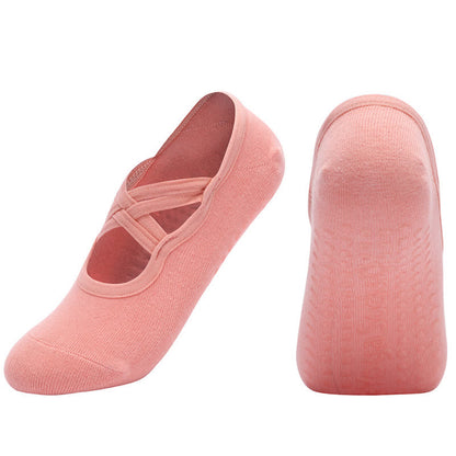 Einfarbige, rutschfeste Yoga-Fitnesssocken (5 Paar)