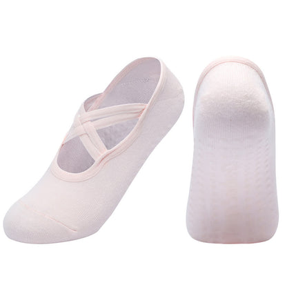 Einfarbige, rutschfeste Yoga-Fitnesssocken (5 Paar)