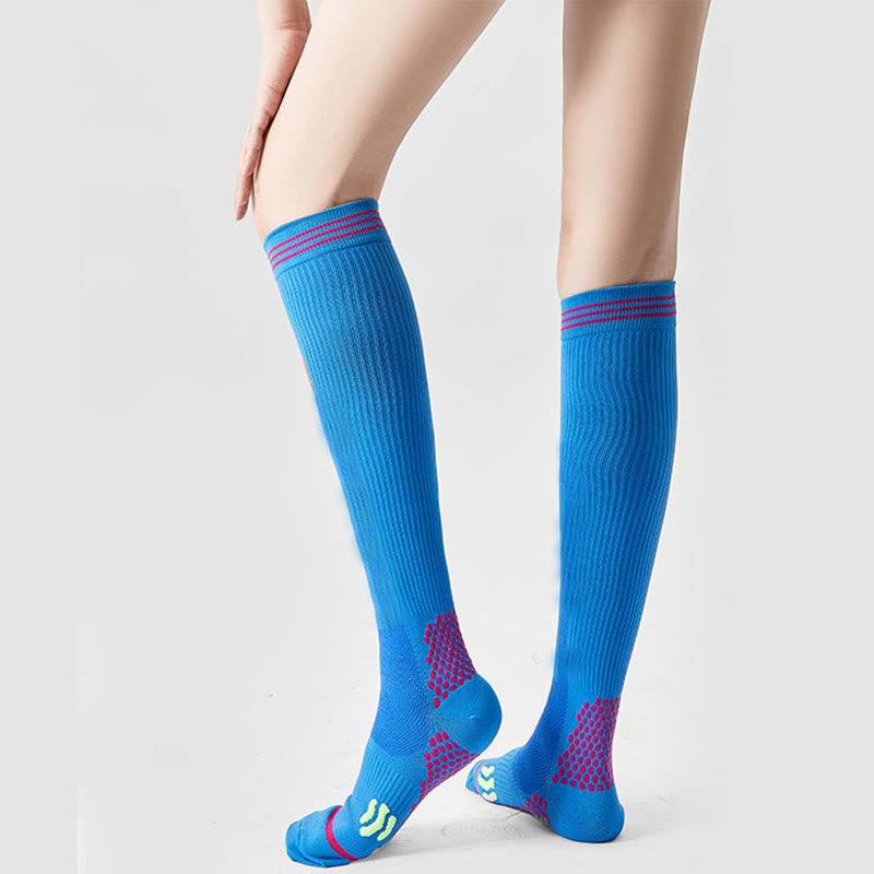 Rutschfeste Sport-Massage-Kompressionsstrümpfe (3 Paar) - Unisex - Blau - image 13