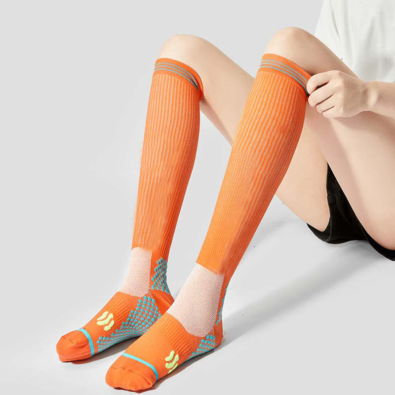 Rutschfeste Sport-Massage-Kompressionsstrümpfe (3 Paar) - Unisex - Orange - image 11