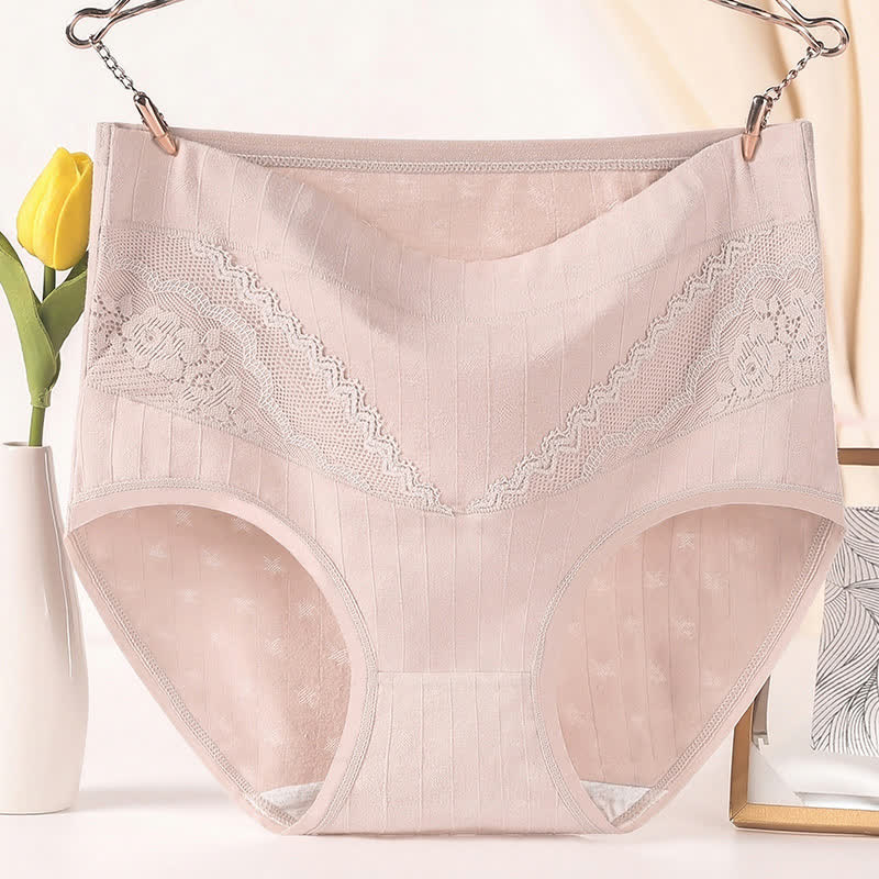 Hochgeschnittene, weiche Baumwollslips (3er-Pack) - Nackt - 6XL - image 3