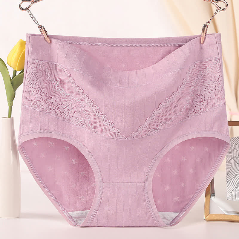 Hochgeschnittene, weiche Baumwollslips (3er-Pack) - Lila - 6XL - image 7