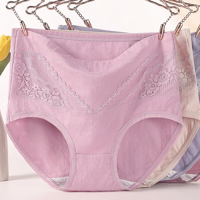 Weiche Slips aus Baumwolle mit hohem Bund in Übergröße (3er-Pack)