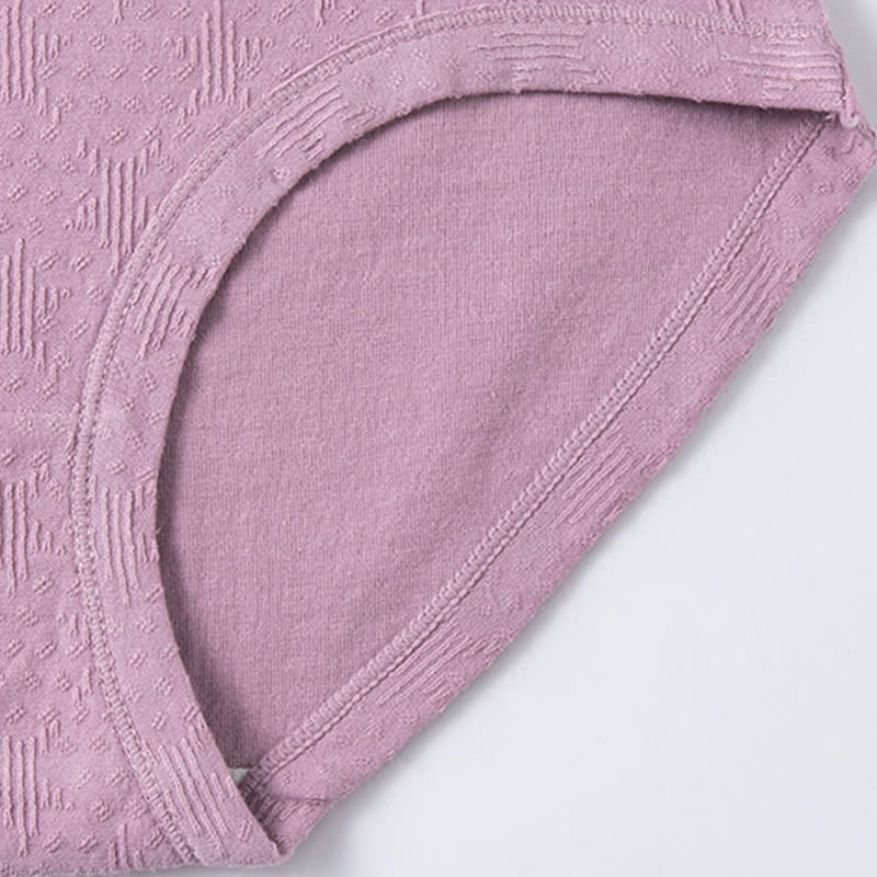 Einfarbige, einfache Baumwoll-Slips mit hoher Taille (3er-Pack)