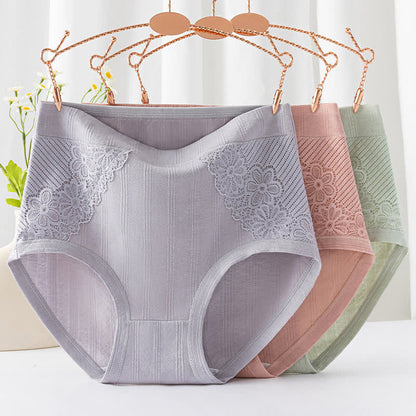 Slips aus Baumwolle mit floraler Spitze in Übergröße (3er-Pack)