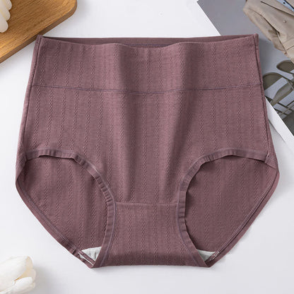 Bequeme Höschen aus reiner Baumwolle mit hoher Taille, einfarbig (3er-Pack)