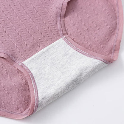 Bequeme Höschen aus reiner Baumwolle mit hoher Taille, einfarbig (3er-Pack)