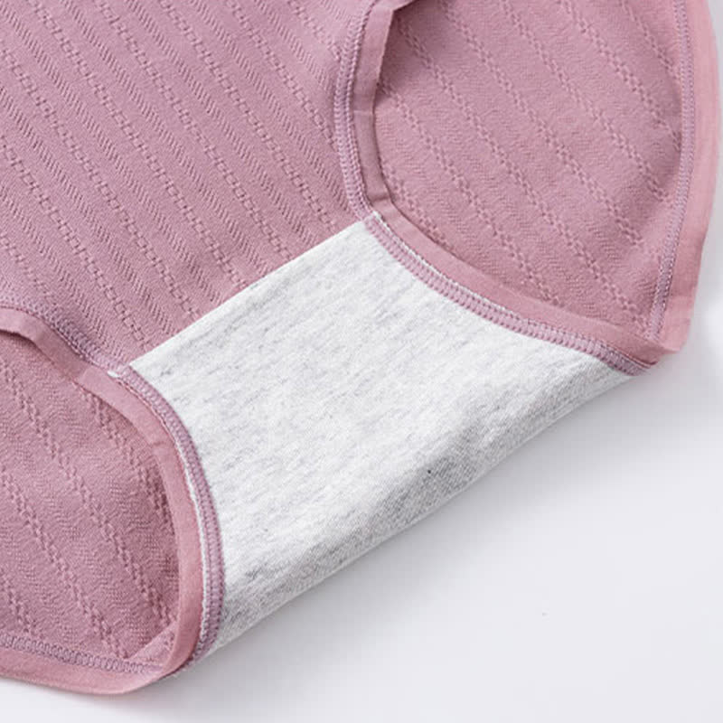 Bequeme Höschen aus reiner Baumwolle mit hoher Taille, einfarbig (3er-Pack) - image 8