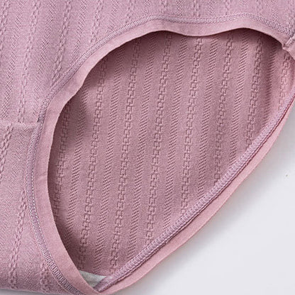Bequeme Höschen aus reiner Baumwolle mit hoher Taille, einfarbig (3er-Pack) - image 9