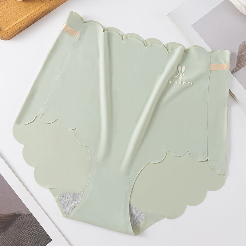 Nahtlose Slips aus Eisseide mit hoher Taille (3er-Pack) - Grün - 3XL - image 5