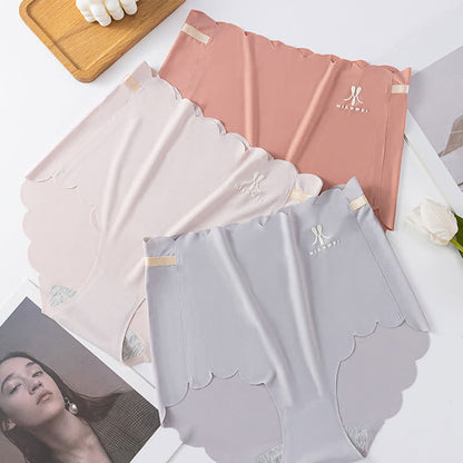 Nahtlose Slips aus Eisseide mit hoher Taille (3er-Pack)