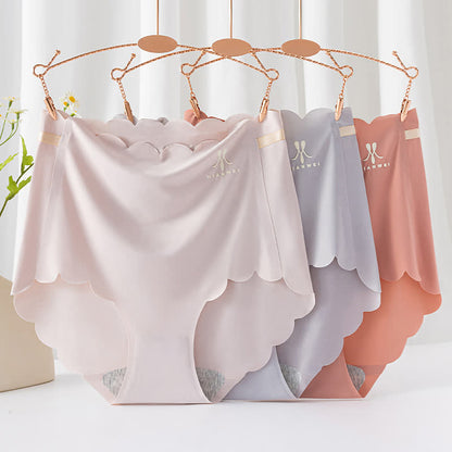 Nahtlose Slips aus Eisseide mit hoher Taille (3er-Pack)