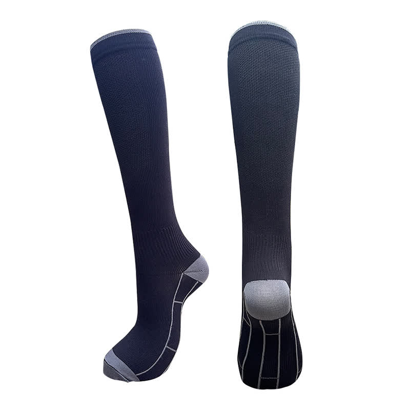 Stretch-Sport-Kompressionssocken im einfachen Stil (3 Paar) - Schwarz - L/XL - image 4