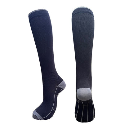 Stretch-Sport-Kompressionssocken im einfachen Stil (3 Paar) - Schwarz - L/XL - image 4