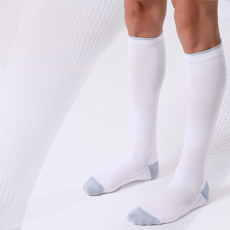 Stretch-Sport-Kompressionssocken im einfachen Stil (3 Paar)