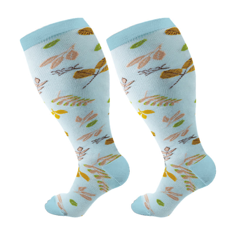 Kompressionsstrümpfe zur Entlaubung in Übergröße (3 Paar) - Blau - 4XL - image 6